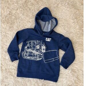 CAT Caterpillar Toddler Boy's 24M Blue Truck Construction‎ Hoodie
